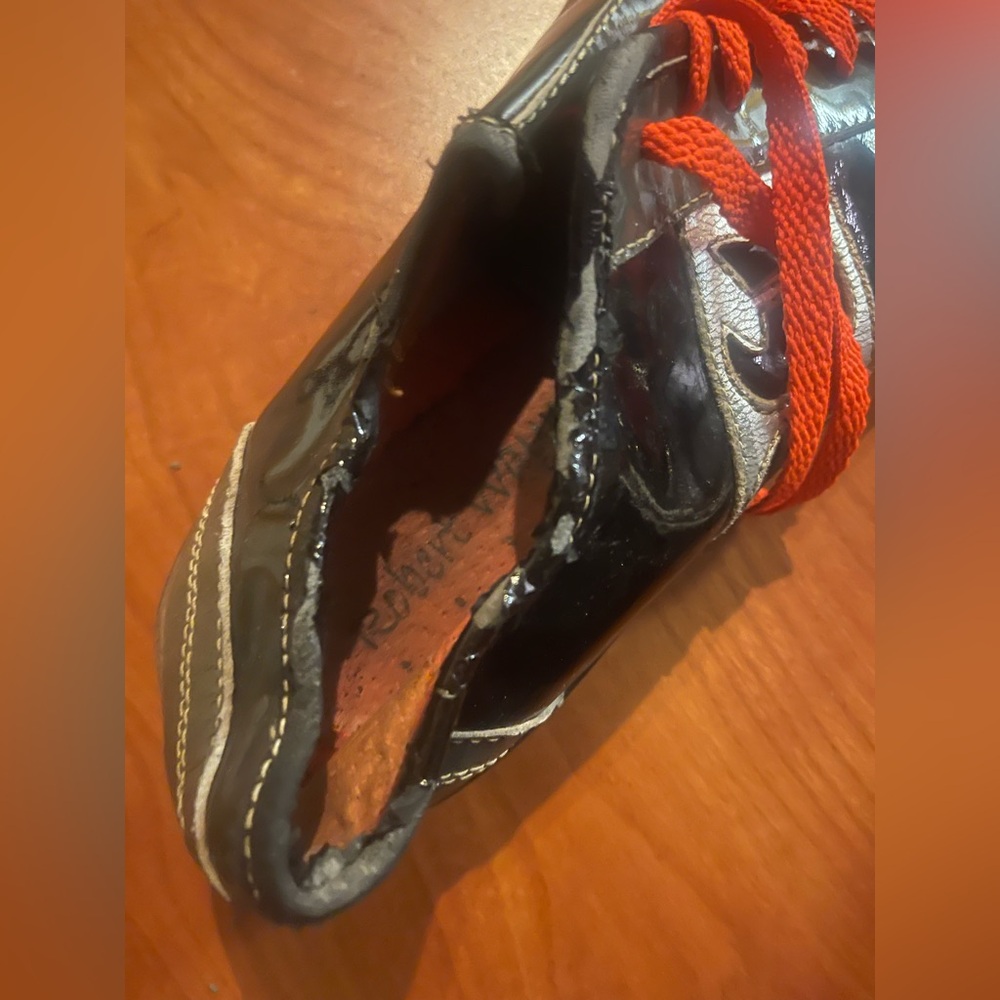 Black Sneakers with Orange Laces - Picture 4 of 7